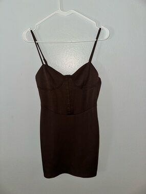 wild fable Chocolate Brown Bustier Mini Dress